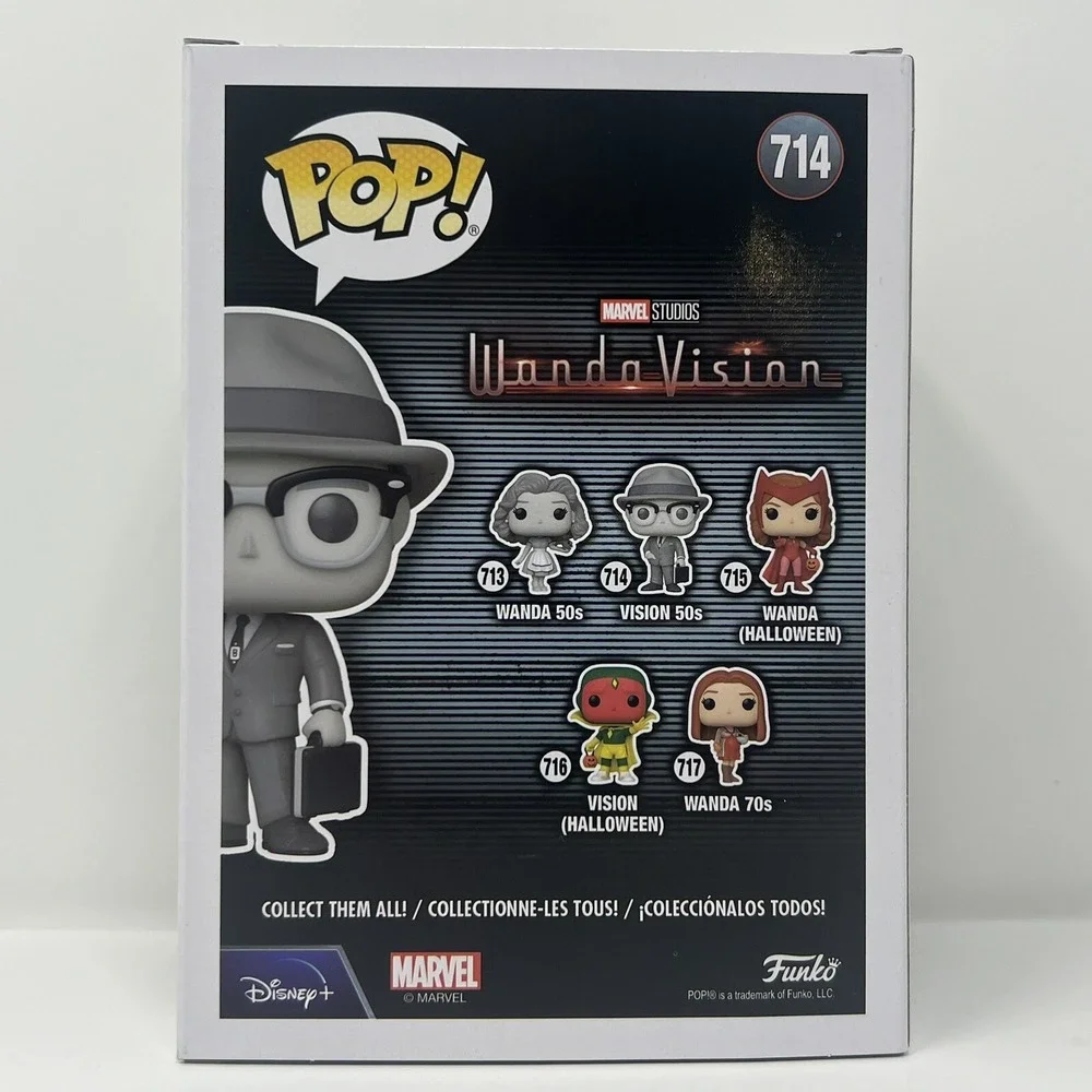 Funko Pop WandaVision #714 Vision 50s Vinyl Bobble Head collectible toy Figure